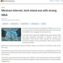 Mexican Internet, tech stand out with strong M&A